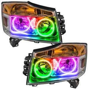 Nissan Armada Headlight Assemblies - ORACLE Lighting - ColorSHIFT w/ 2.0 Controller - `08-`15